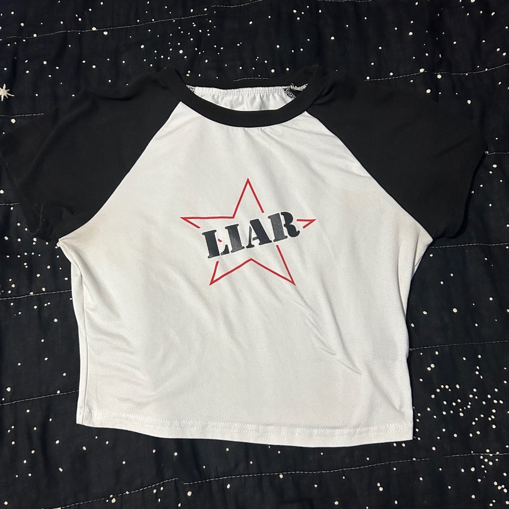 Black and White Star Print Shirt